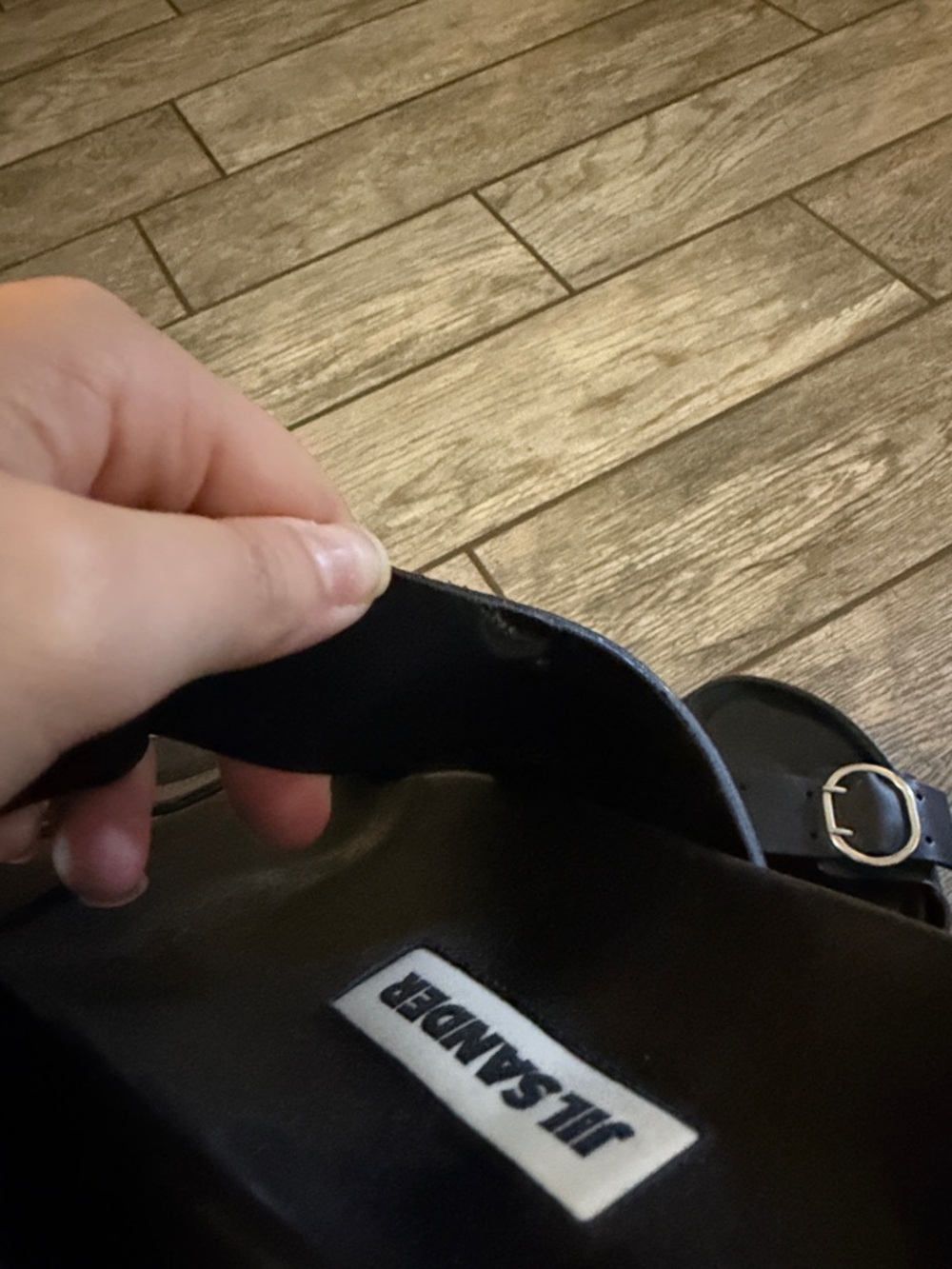 JIL SANDER Buckled leather sandals - Picture 5 of 7